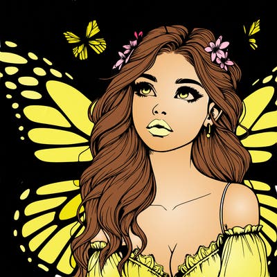 butterfly fairy realistic girl