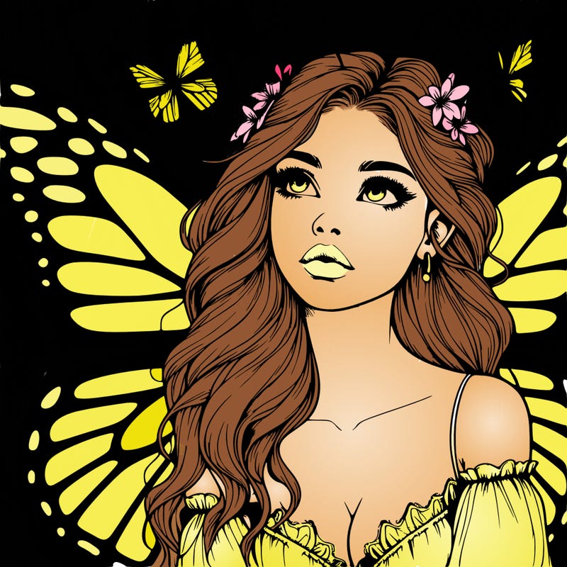 butterfly fairy realistic girl