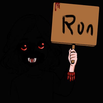 realistic girl holding up a sign