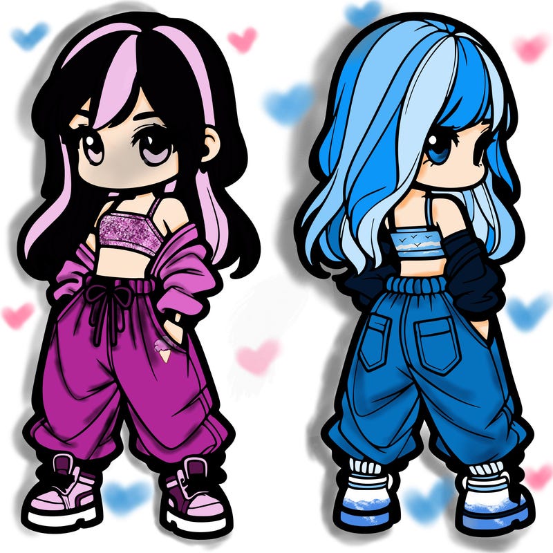 girl in crop top and baggy pants