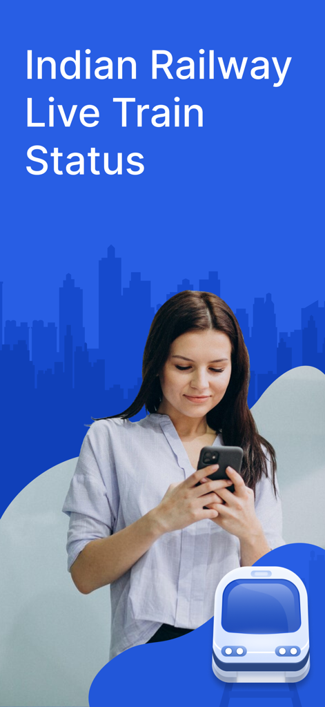 Where is my Train Live Status - 女性がiPhoneでインド鉄道の列車をライブ追跡している様子