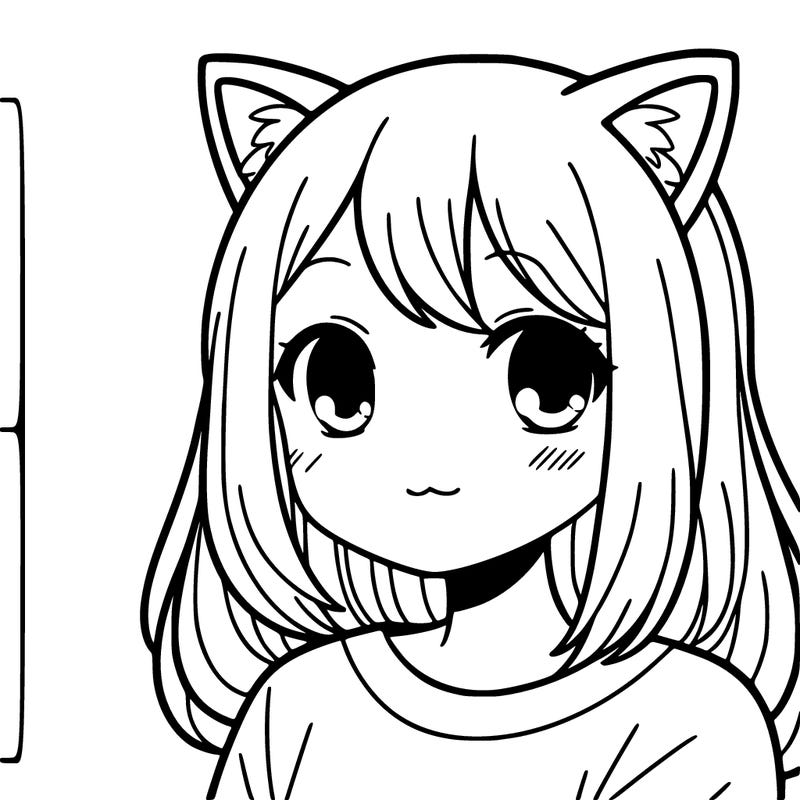 girl with cat ears