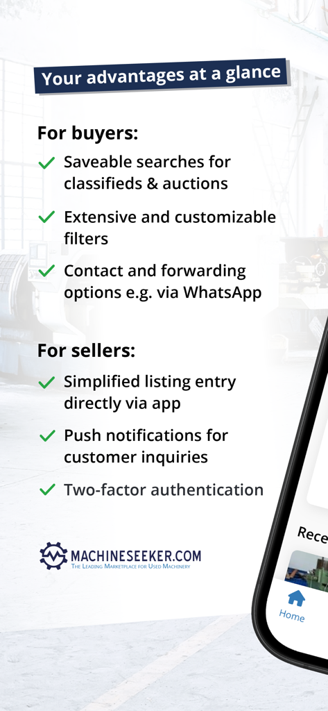 Machineseeker - An overview of the Machineseeker app benefits for industrial machinery buyers and sellers