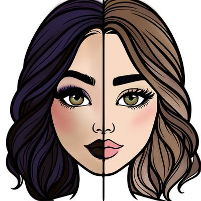 realistic girl split half