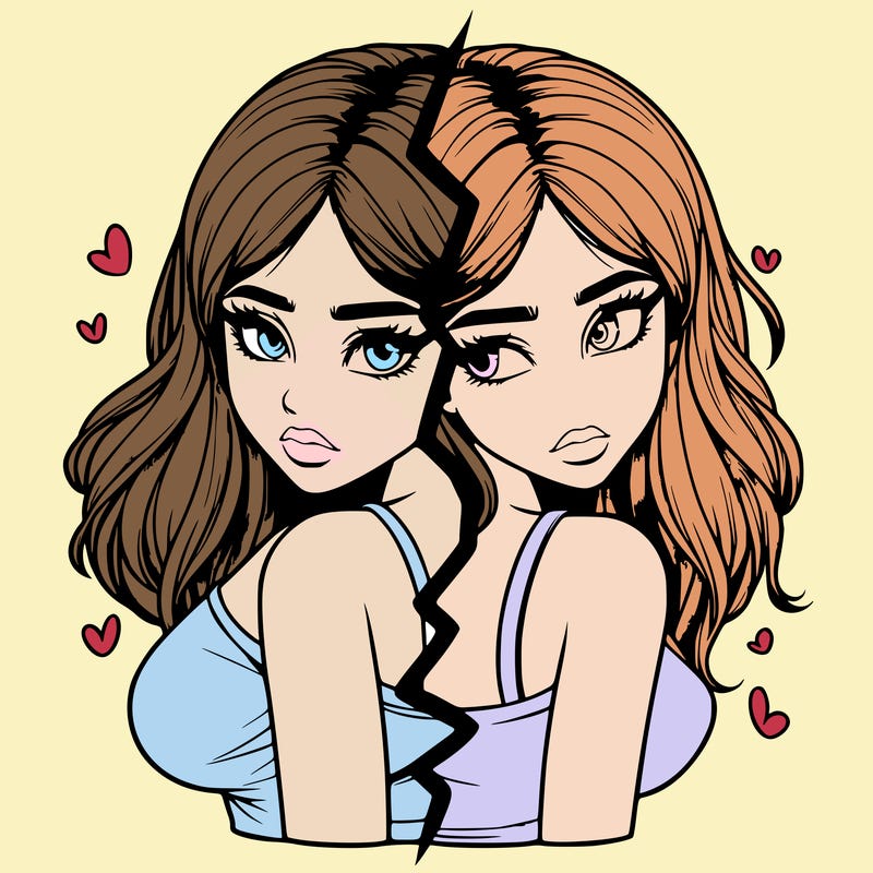 realistic girl split