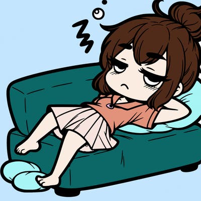lazy girl