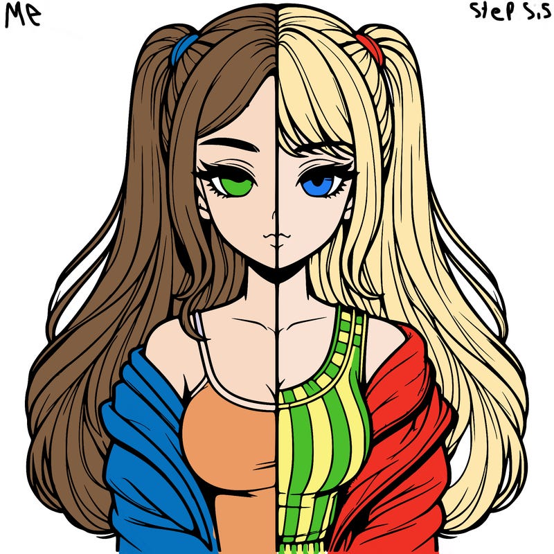 realistic girl split