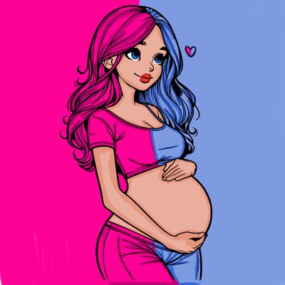 realistic pregnant girl