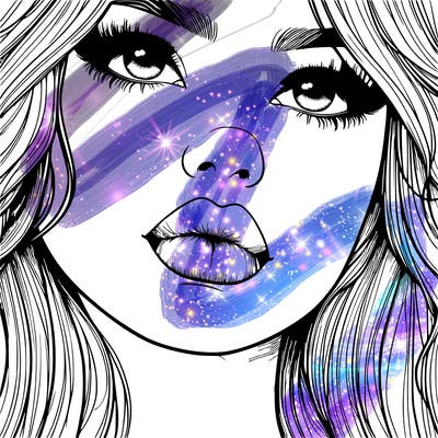 really realistic girl with lips