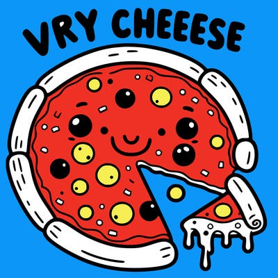 pizza very cheese