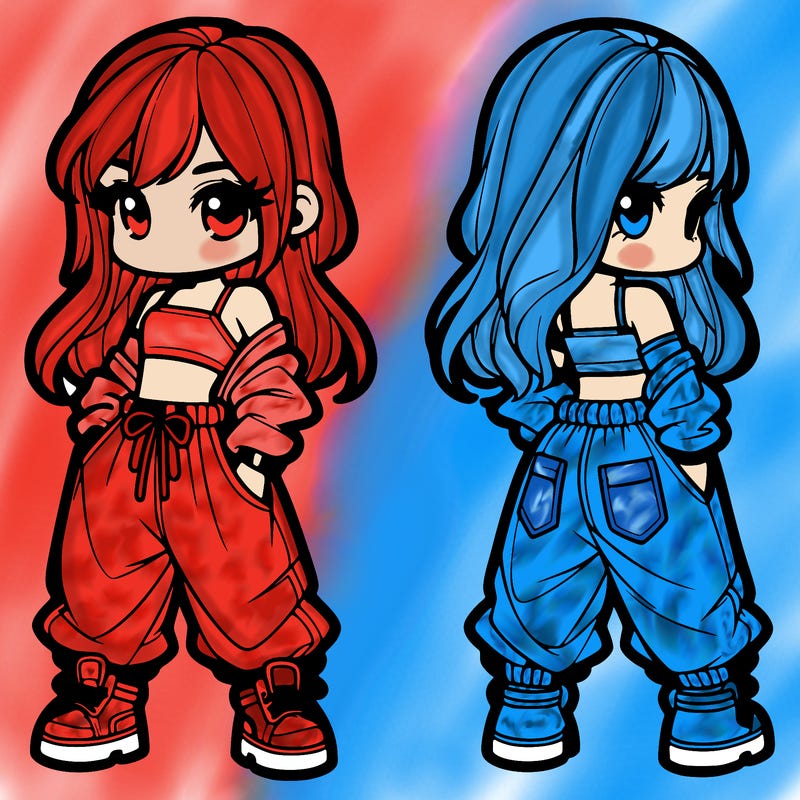 girl in crop top and baggy pants