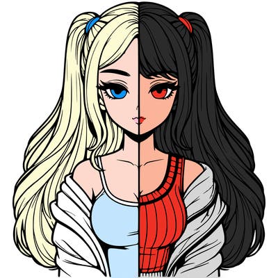 realistic girl split