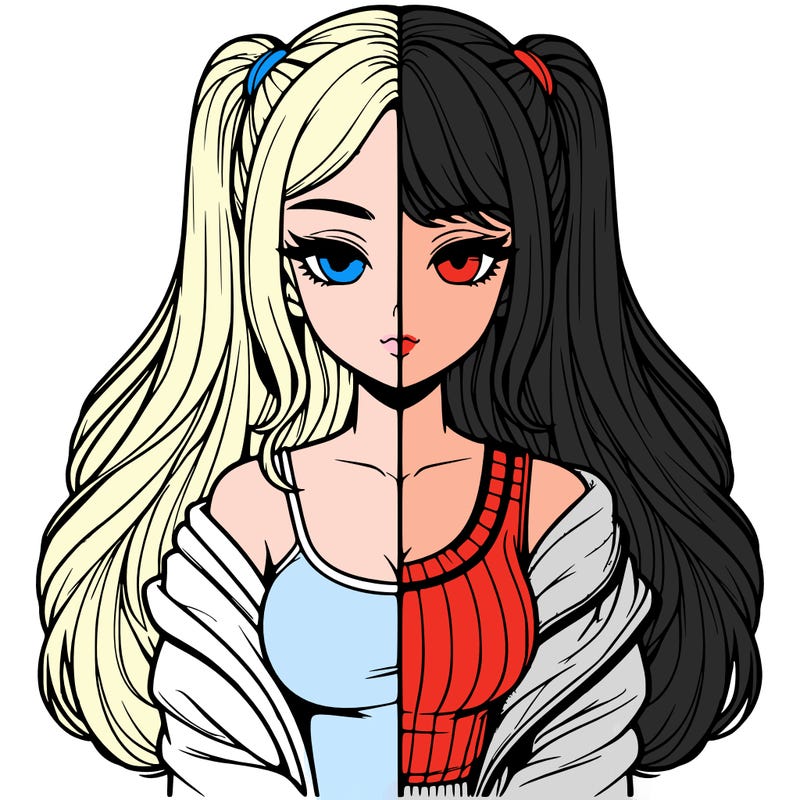 realistic girl split