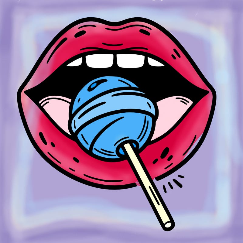 mouth with lollipop