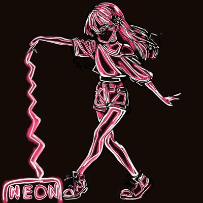 realistic girl danceing