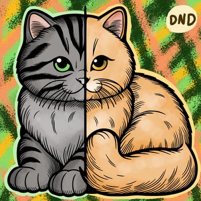 realistic split cat