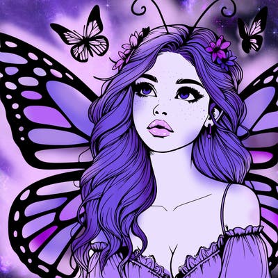 butterfly fairy realistic girl
