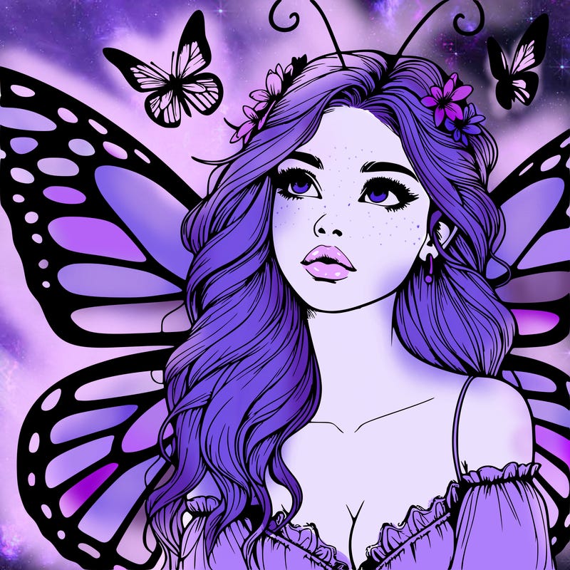 butterfly fairy realistic girl