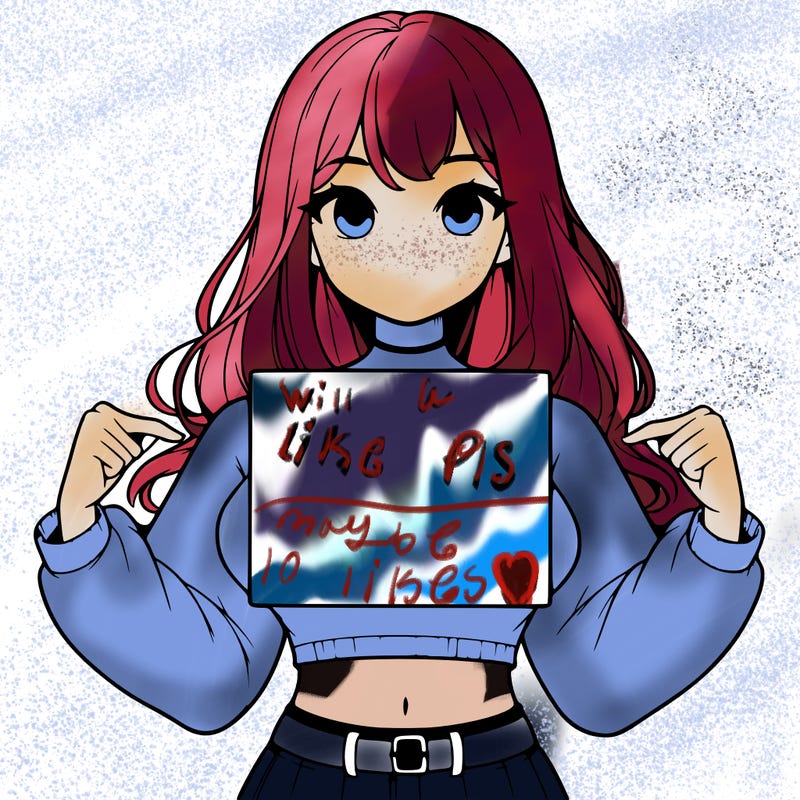 girl holding a blank sign in a long sleeve crop top