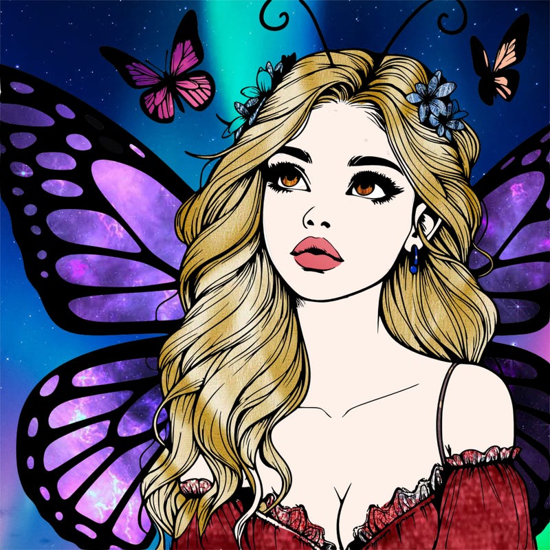 butterfly fairy realistic girl