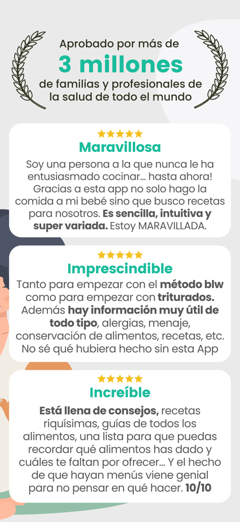 BLW Ideas Recetas Bebés - Reseñas de usuarios y altas calificaciones para la app de recetas y alimentación para bebés BLW Ideas
