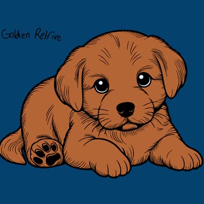 a cute realistic puppy