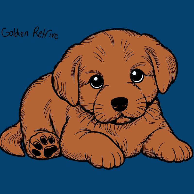 a cute realistic puppy