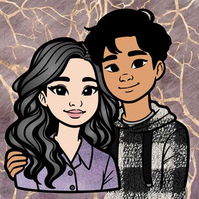 black woman and asian man couple