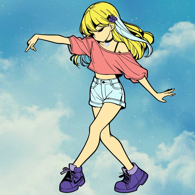 realistic girl danceing