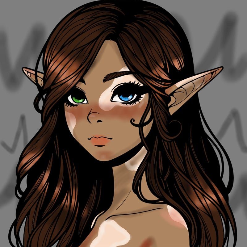 elf girl realistic dark fantasy