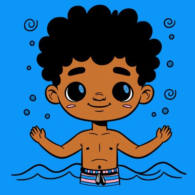 a black boy with waves