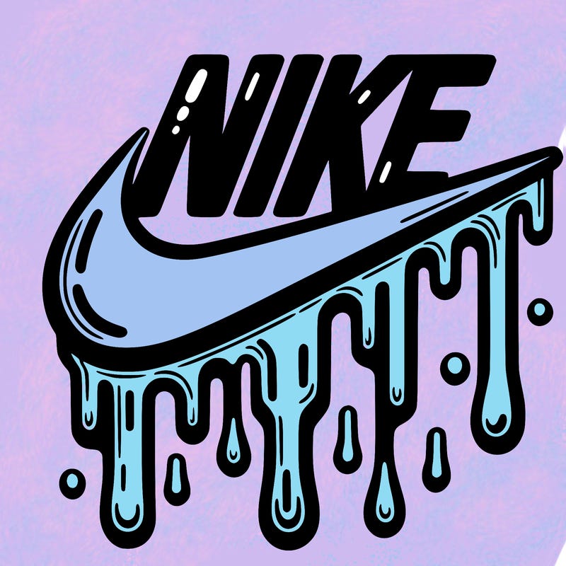 dripping nike logo
