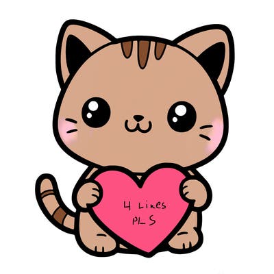 a cute cat holding a blank heart