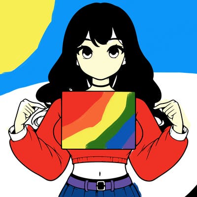 girl holding a blank sign in a long sleeve crop top