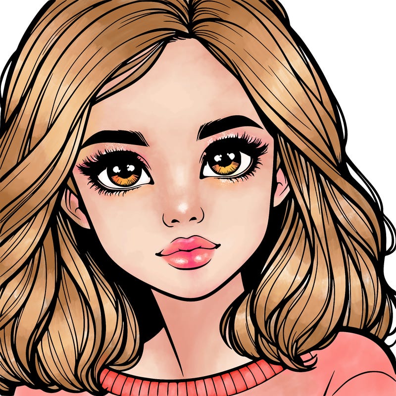 realistic girl whith cute eyes