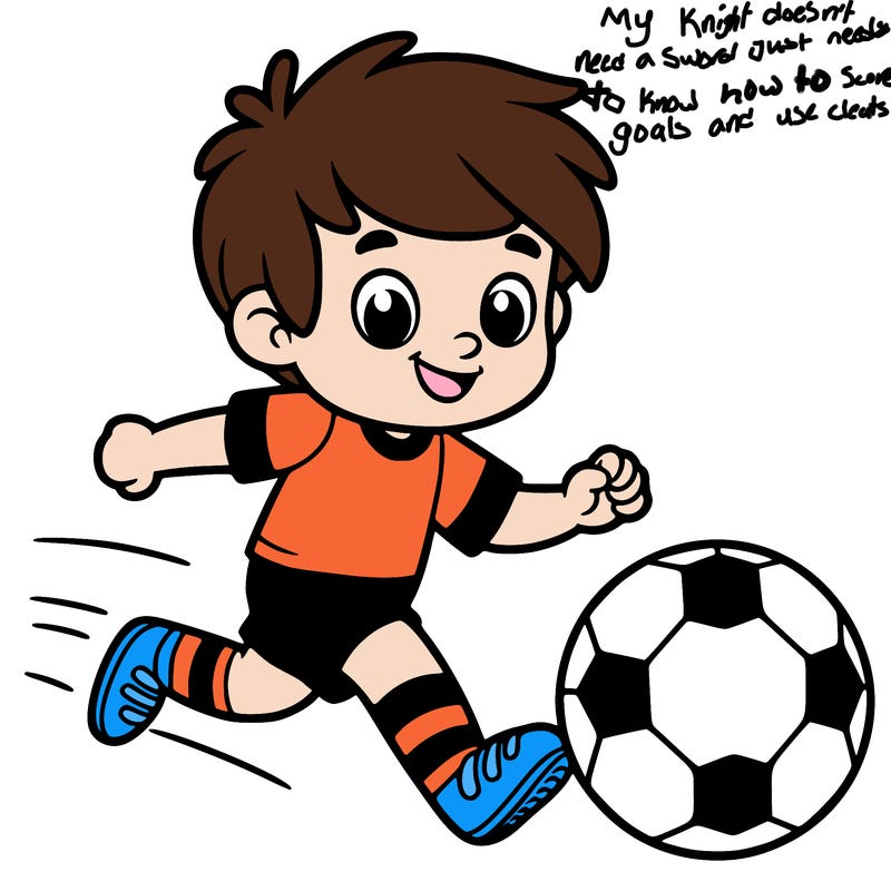 boy playing soccer
