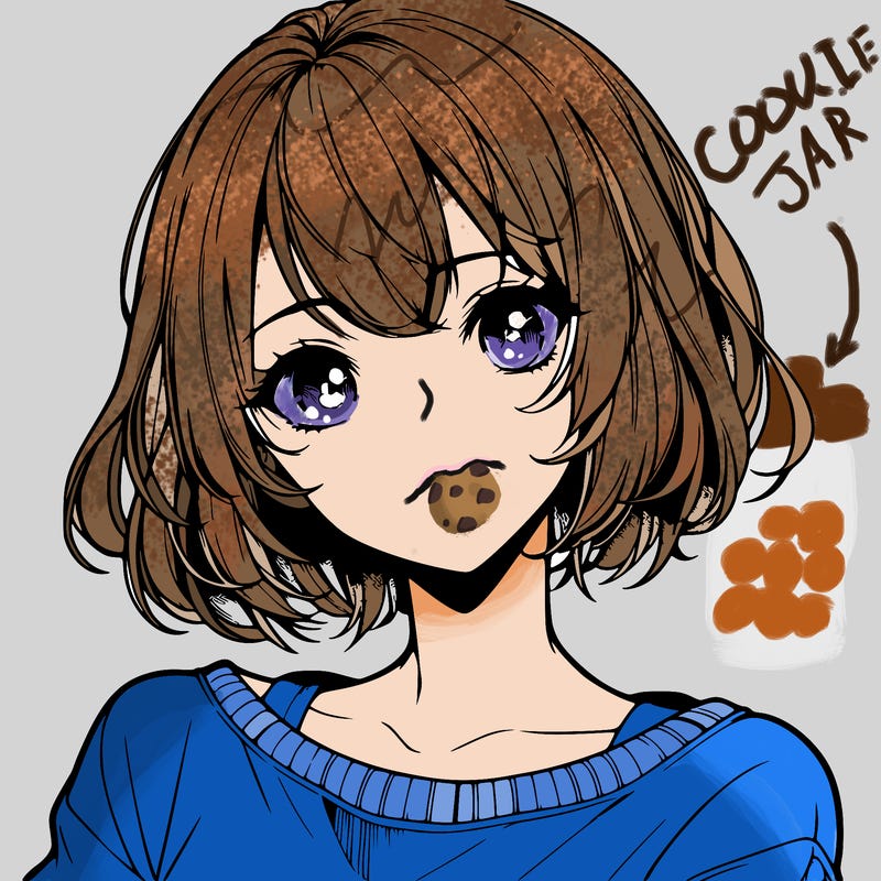 pretty realistic anime girl with short hair