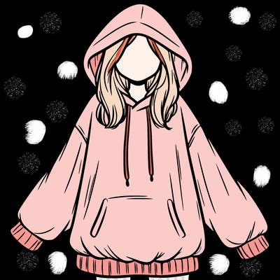 girl in oversized hoodie