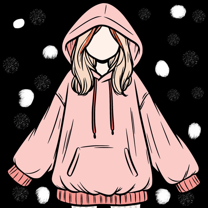girl in oversized hoodie
