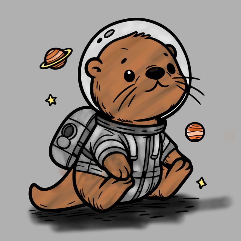 otter in a space suit