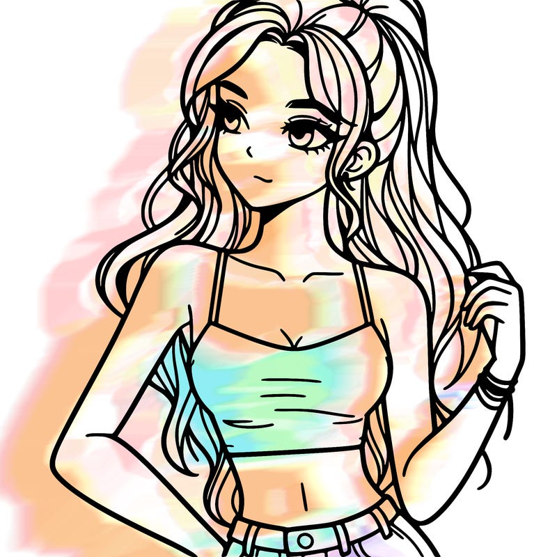 girl in crop top