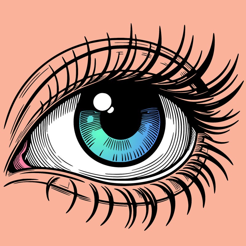 blank realistic eye