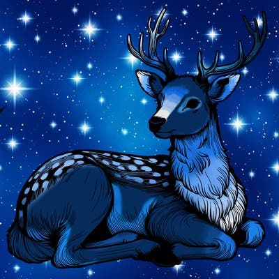 realistic deer with antlers