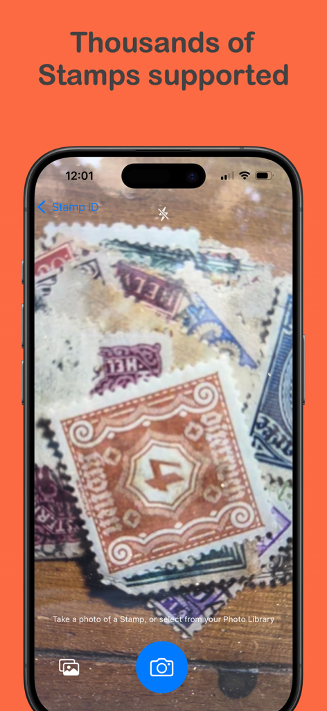 Stamp ID - Identify & Value - Cámara de la aplicación de identificación de sellos escaneando sellos antiguos para valoración