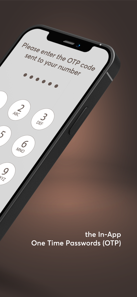 Interface do aplicativo móvel NCBA NOW mostrando uma tela de entrada de senha de uso único