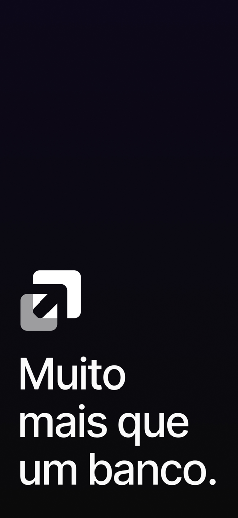 Max: Banco digital 100% por IA - Introductory screen of Max AI digital bank featuring its logo and the slogan Much more than a bank