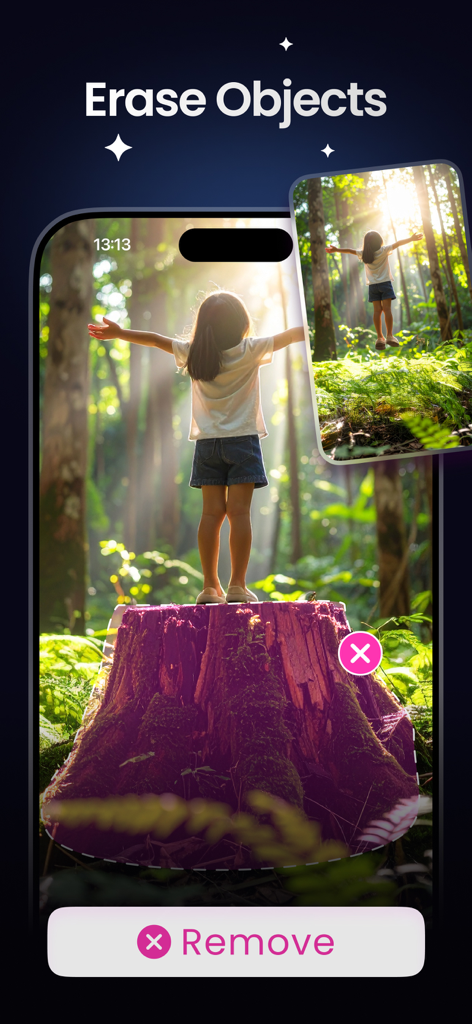 Erase objects - AI Eraser - 
