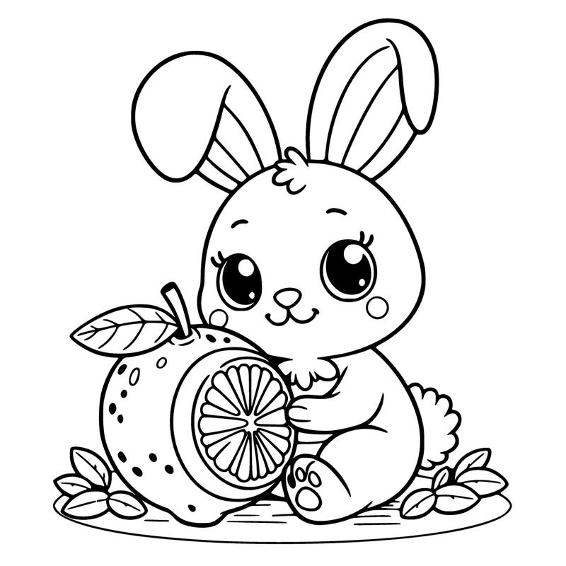 easter bunny with a lemon