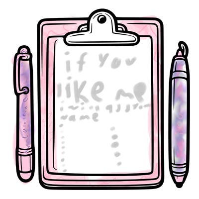 blank clip board with pen