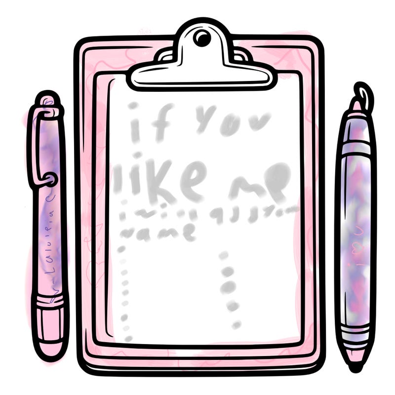 blank clip board with pen